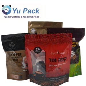 Custom Flat-Bottom Plastic Packaging Bag for Coffee Tea Candy Powder Dried Fruits Packing Paper Packaging Bag