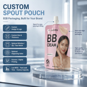 Customization OEM/ODM Spout Pouch and Packaging Bag for Cosmetic Packaging