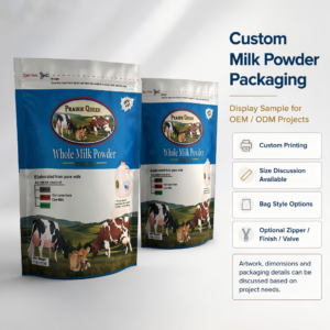 Custom Milk Powder Packaging bag and High Barrier Protein Powder Pouches