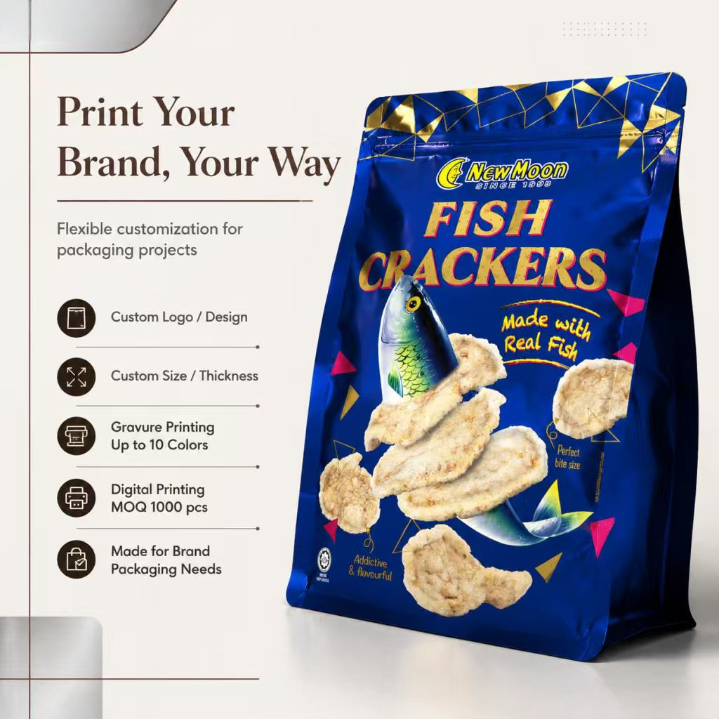 Custom Stand-Up Snack Packaging Bags with Zipper - 图片 5