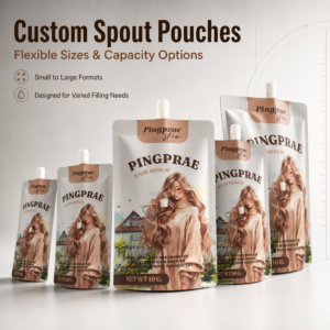Custom Printed Stand Up Spout Pouches for Liquid