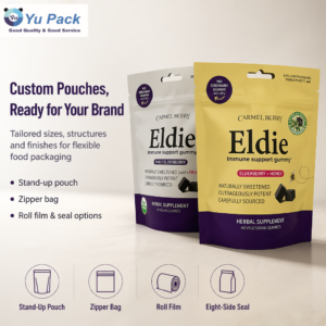Custom Printed Stand Up Pouches and Zipper Bags for Food