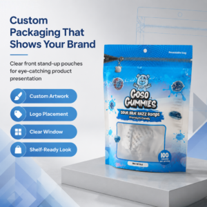 Custom Printed Candy Packaging Bags with Window