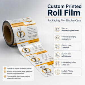 Custom Printed Frozen Beef Packaging Roll Film for Automatic Food Packaging Machines