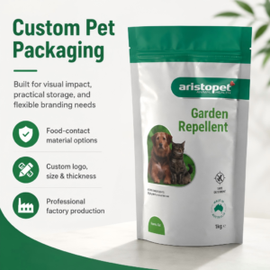 Custom Pet Food Packaging Pouches & Cat Dog Bags