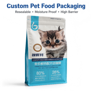 Custom Cat Food Packaging Bags & Pet Treat Pouches Wholesale