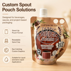 Custom Spout Pouches with Handles & Liquid Packaging Bags Wholesale