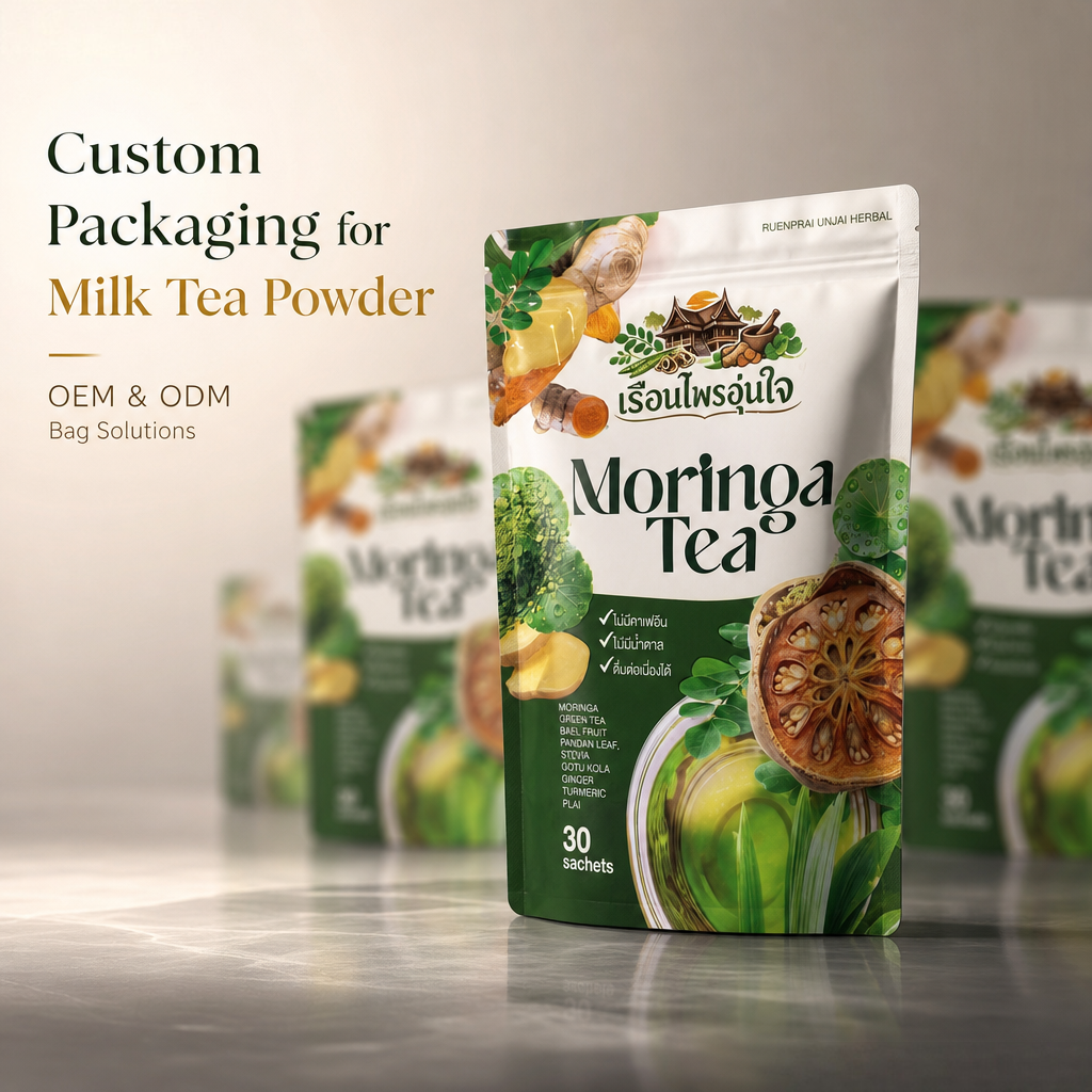 Custom Premium Milk Tea & Beverage Powder Packaging Bags - 图片 2