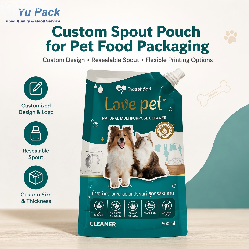 Custom Pet Food Spout Pouches and Pet Care Packagin
