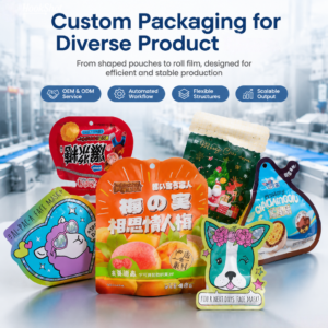 Custom Shaped Packaging Bags & Die-Cut Pouches