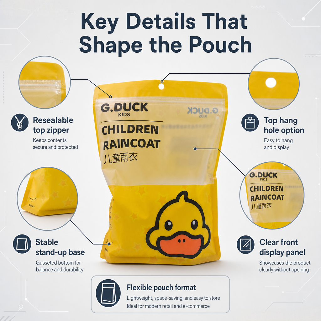Custom Printed Stand Up Pouches with Window for Retail - 图片 2