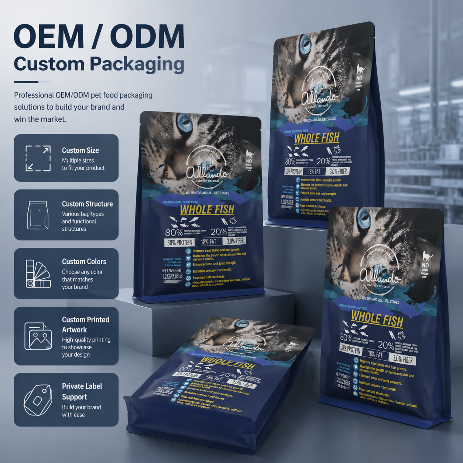 Custom Printing OEM/ODM Premium Pet Food Packaging Bags - 图片 2