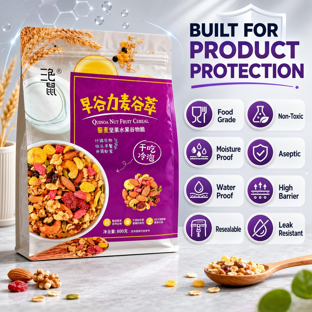 Custom Cereal Packaging Pouches & Oatmeal Bags Wholesale - 图片 2