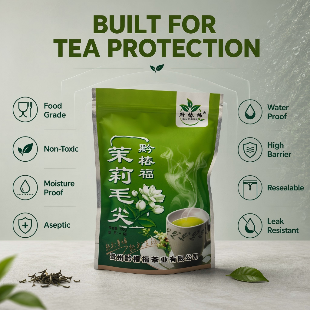 Custom Tea Packaging Pouches & Roll Film Wholesale - 图片 2