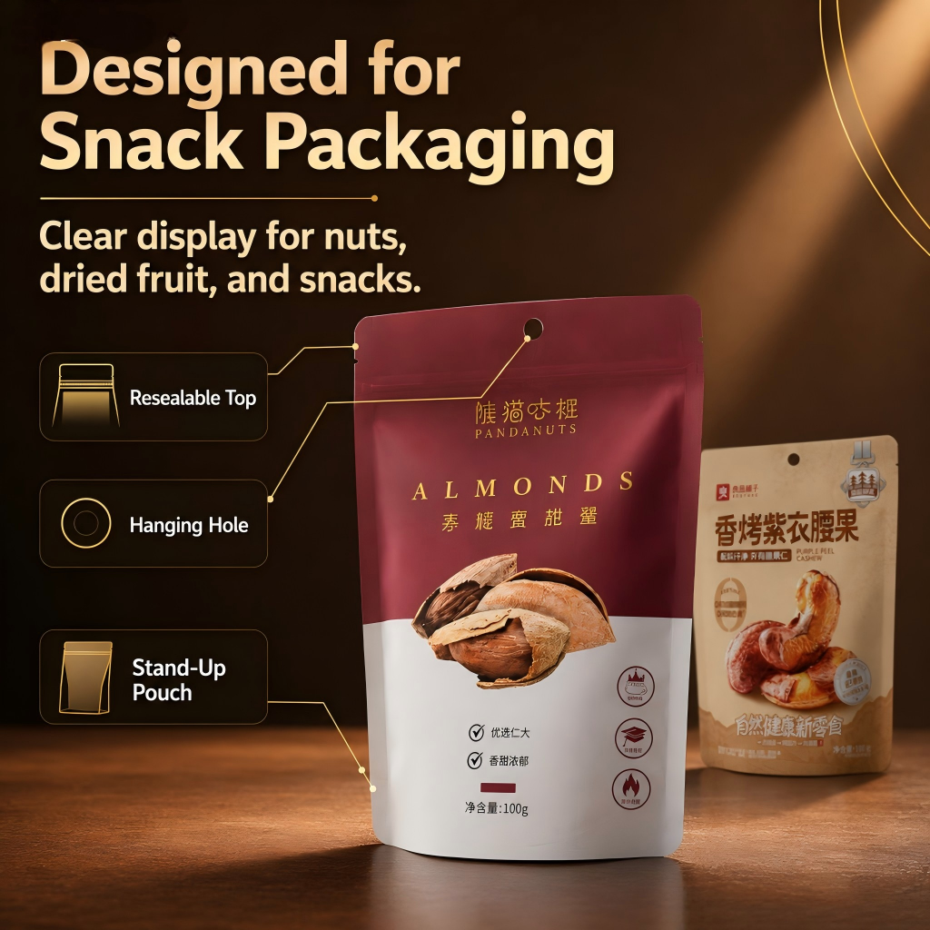 Custom Nut Packaging Pouches & Snack Bags Wholesale - 图片 2