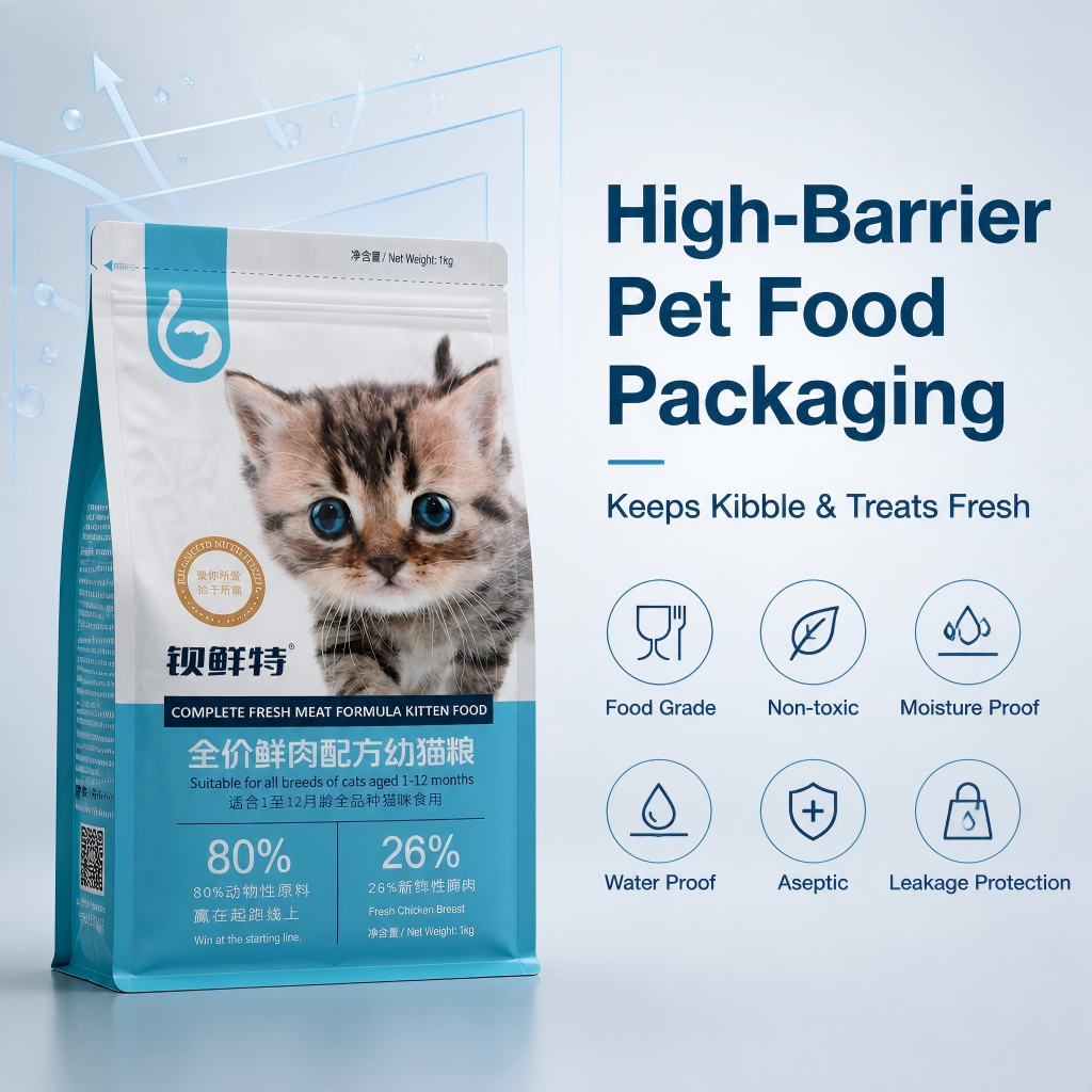 Custom Cat Food Packaging Bags & Pet Treat Pouches Wholesale - 图片 5