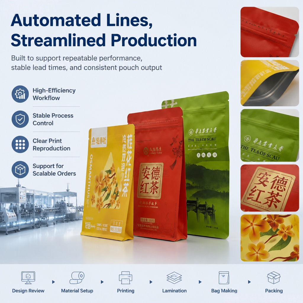 Custom Premium Tea Packaging Bags & Roll Film - 图片 2