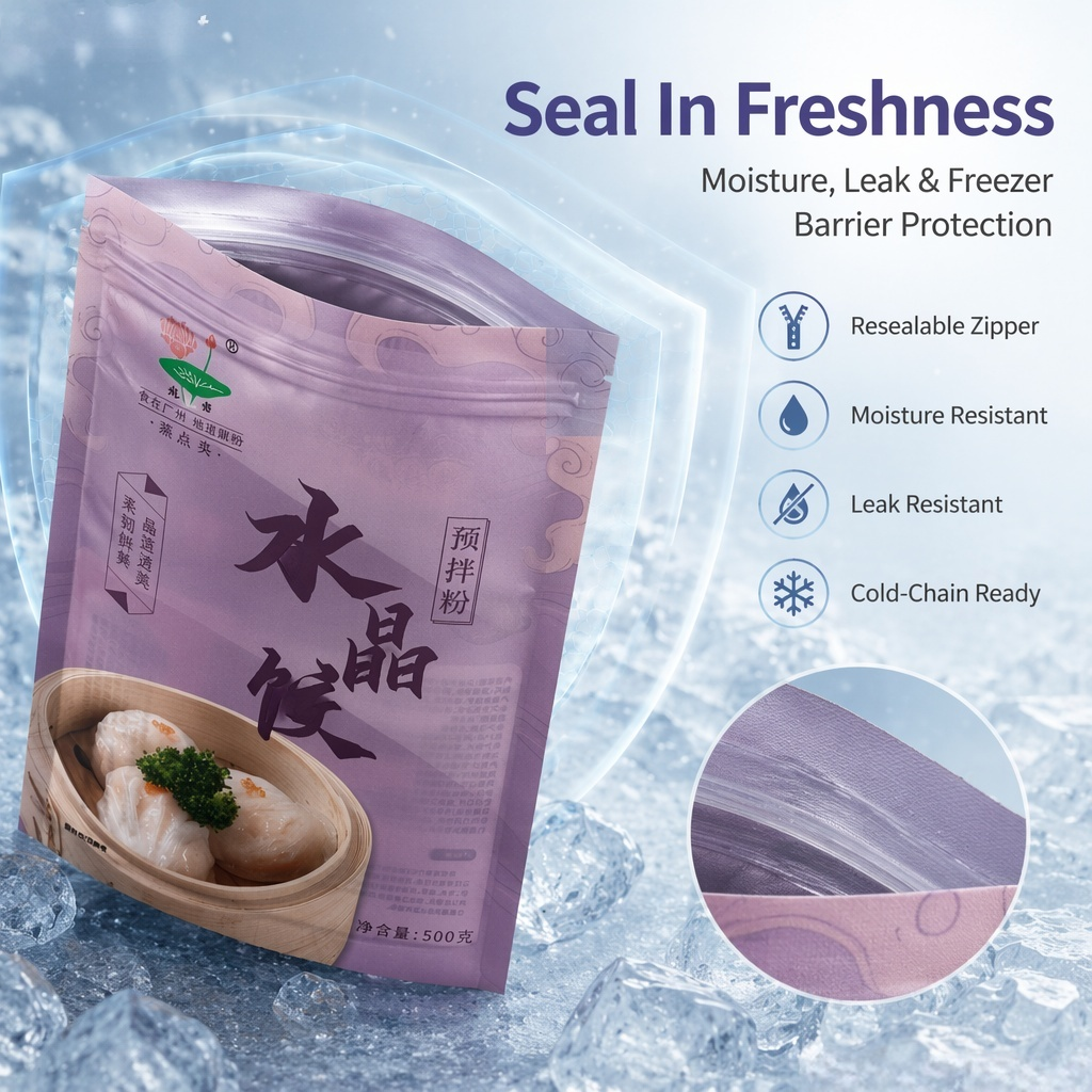 Custom Low-Temperature Resistant Frozen Food Packaging Bags - 图片 2