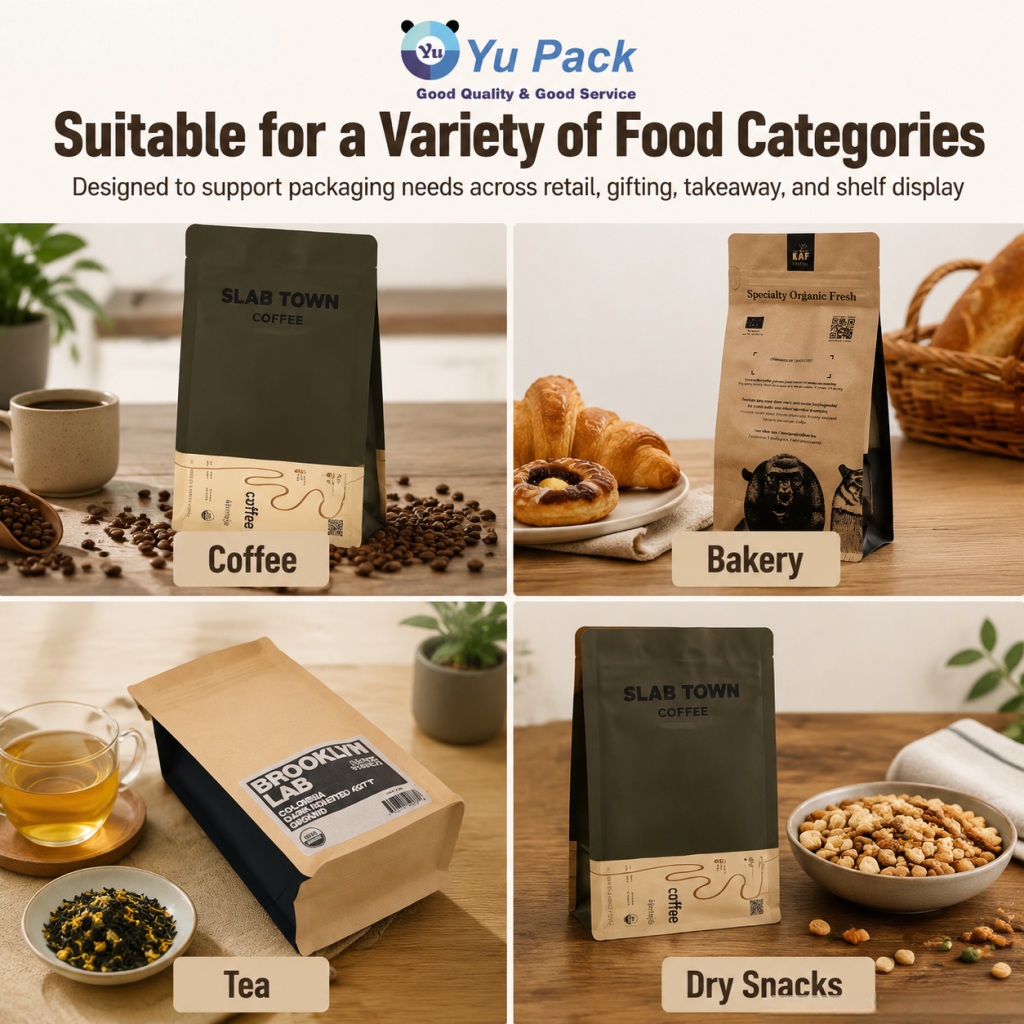 Custom Printed Kraft Paper Packaging Bags for Food - 图片 3