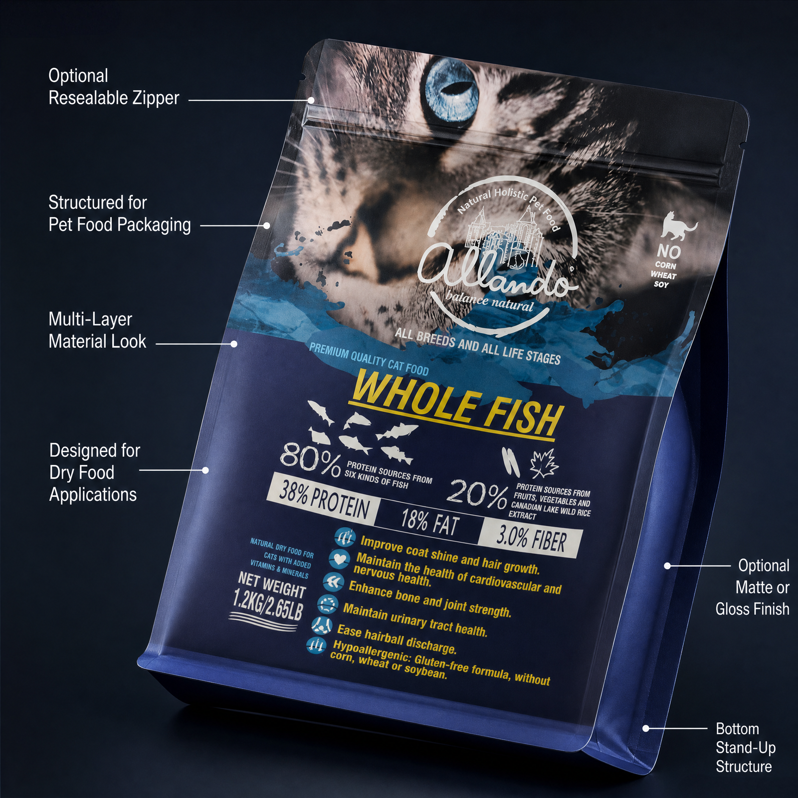 Custom Printing OEM/ODM Premium Pet Food Packaging Bags - 图片 3