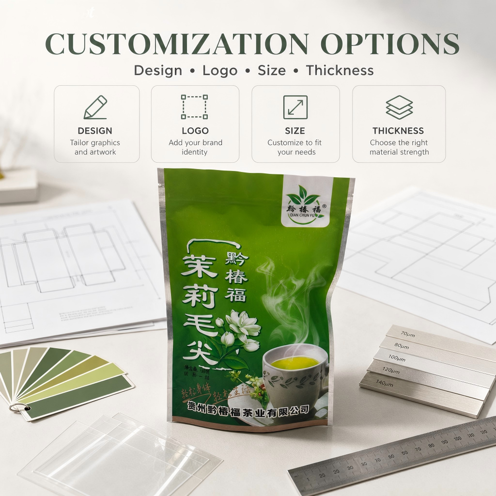 Custom Tea Packaging Pouches & Roll Film Wholesale - 图片 3