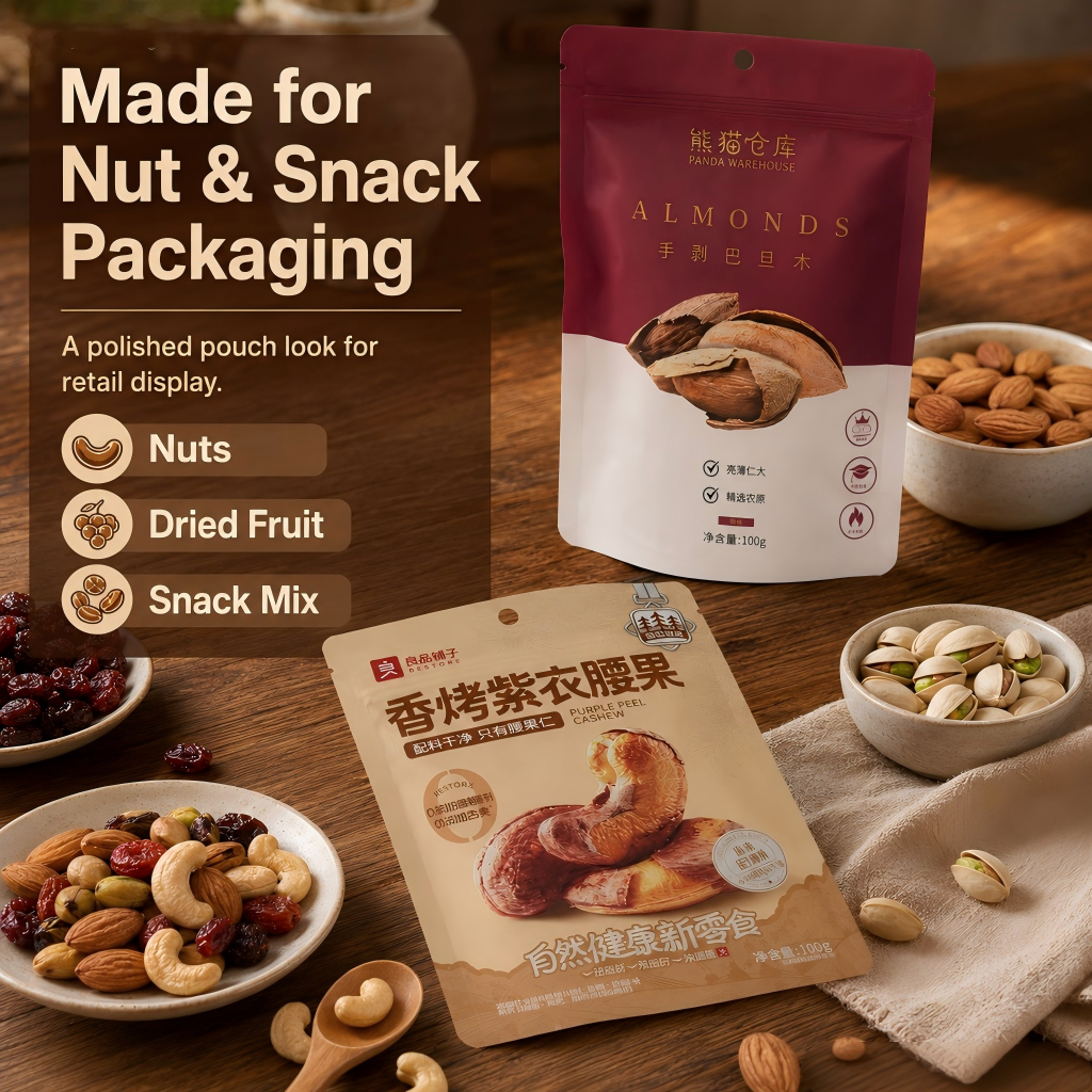 Custom Nut Packaging Pouches & Snack Bags Wholesale - 图片 4