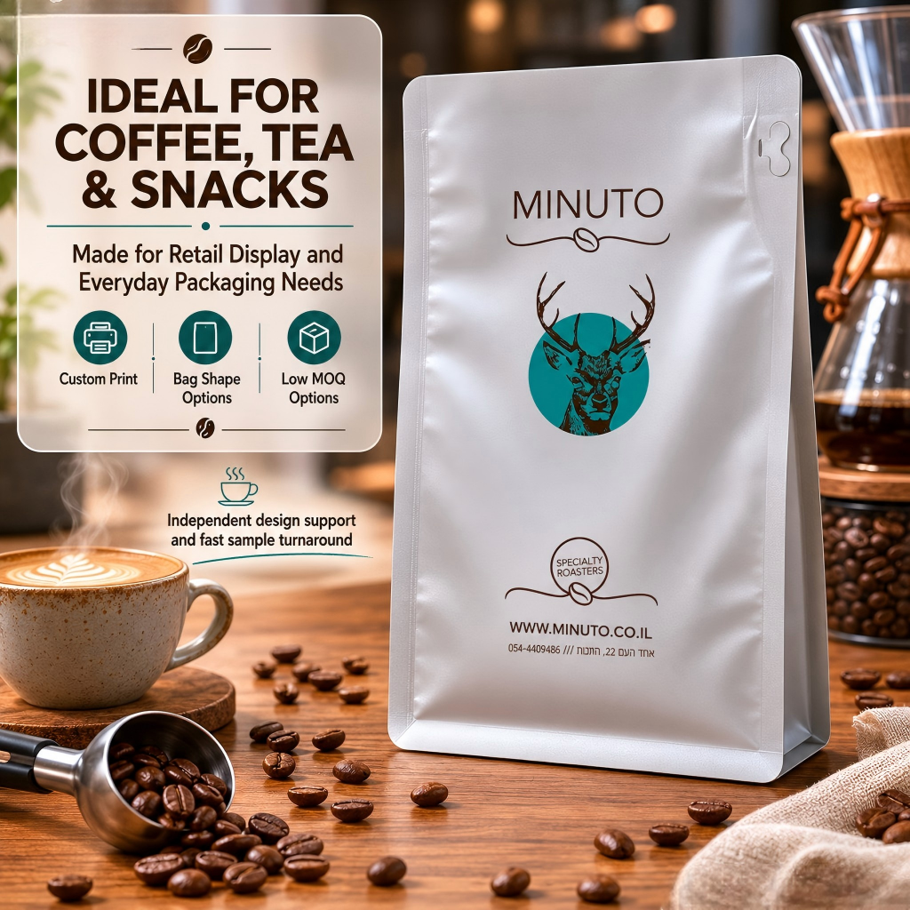 Custom Aluminum Foil Packaging 250g 500g 1kg Coffee Bags - 图片 3