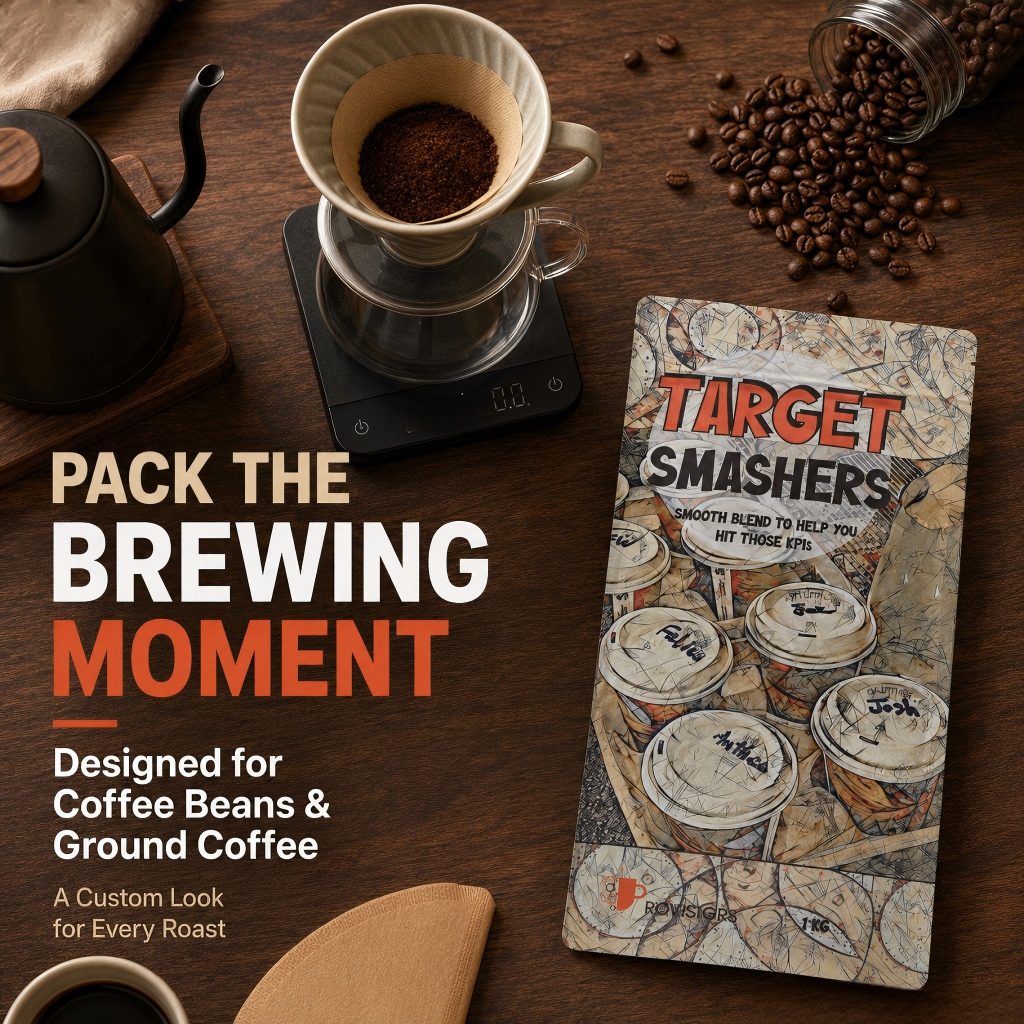 Custom Printed Coffee Bags with Valve - 图片 3