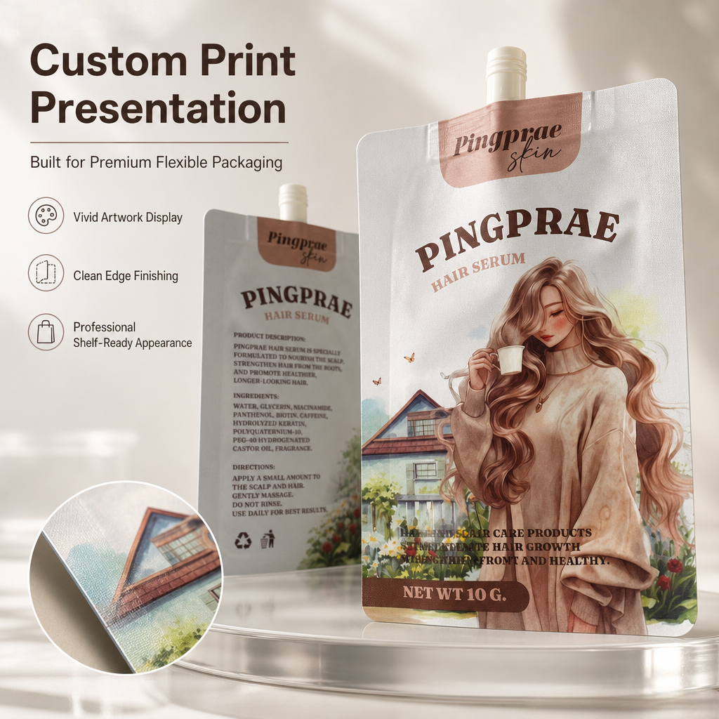 Custom Printed Stand Up Spout Pouches for Liquid - 图片 3