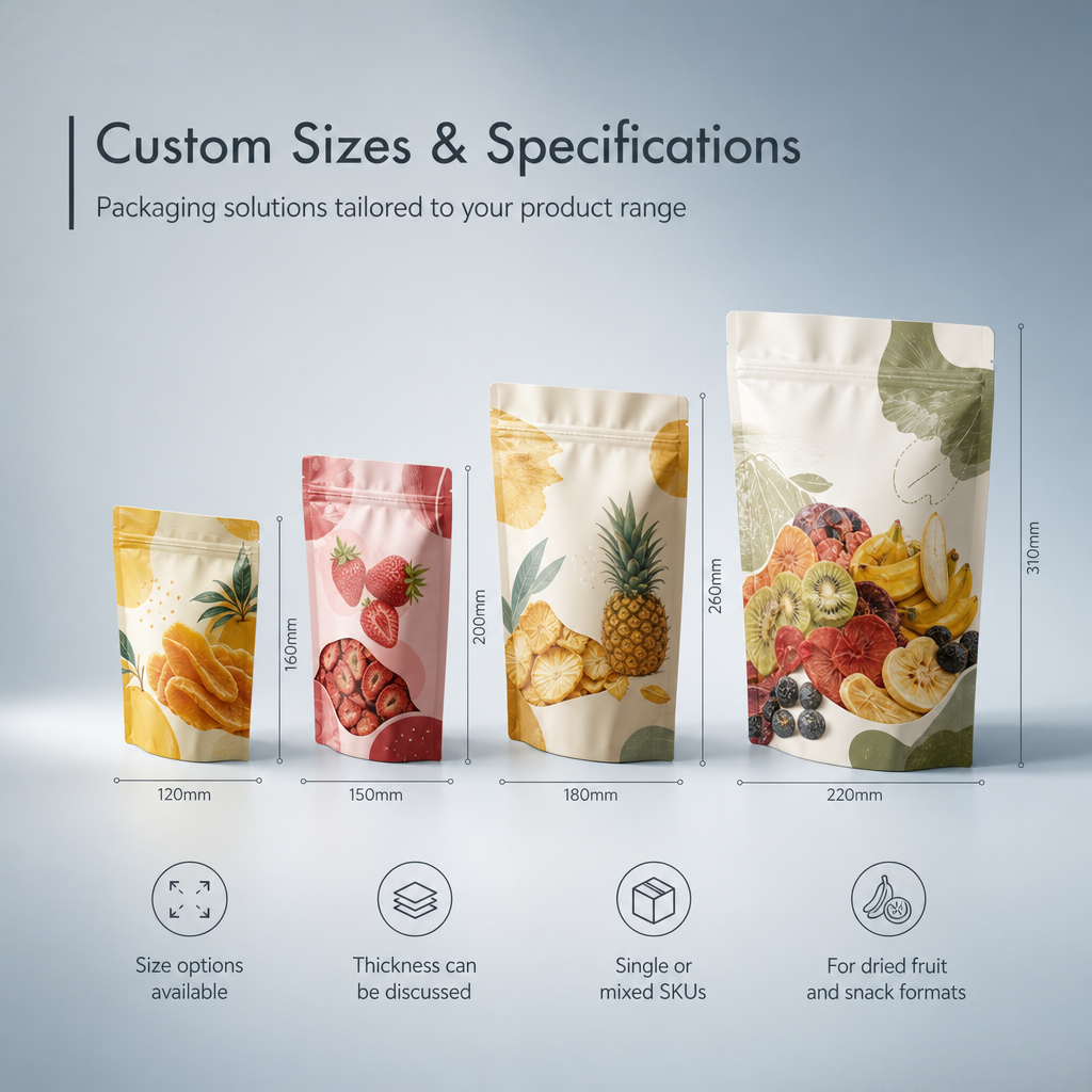 Custom Food-Grade Dried Fruit Packaging Bags - 图片 3