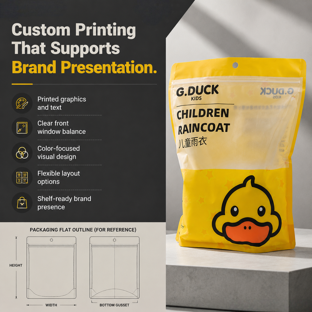 Custom Printed Stand Up Pouches with Window for Retail - 图片 4