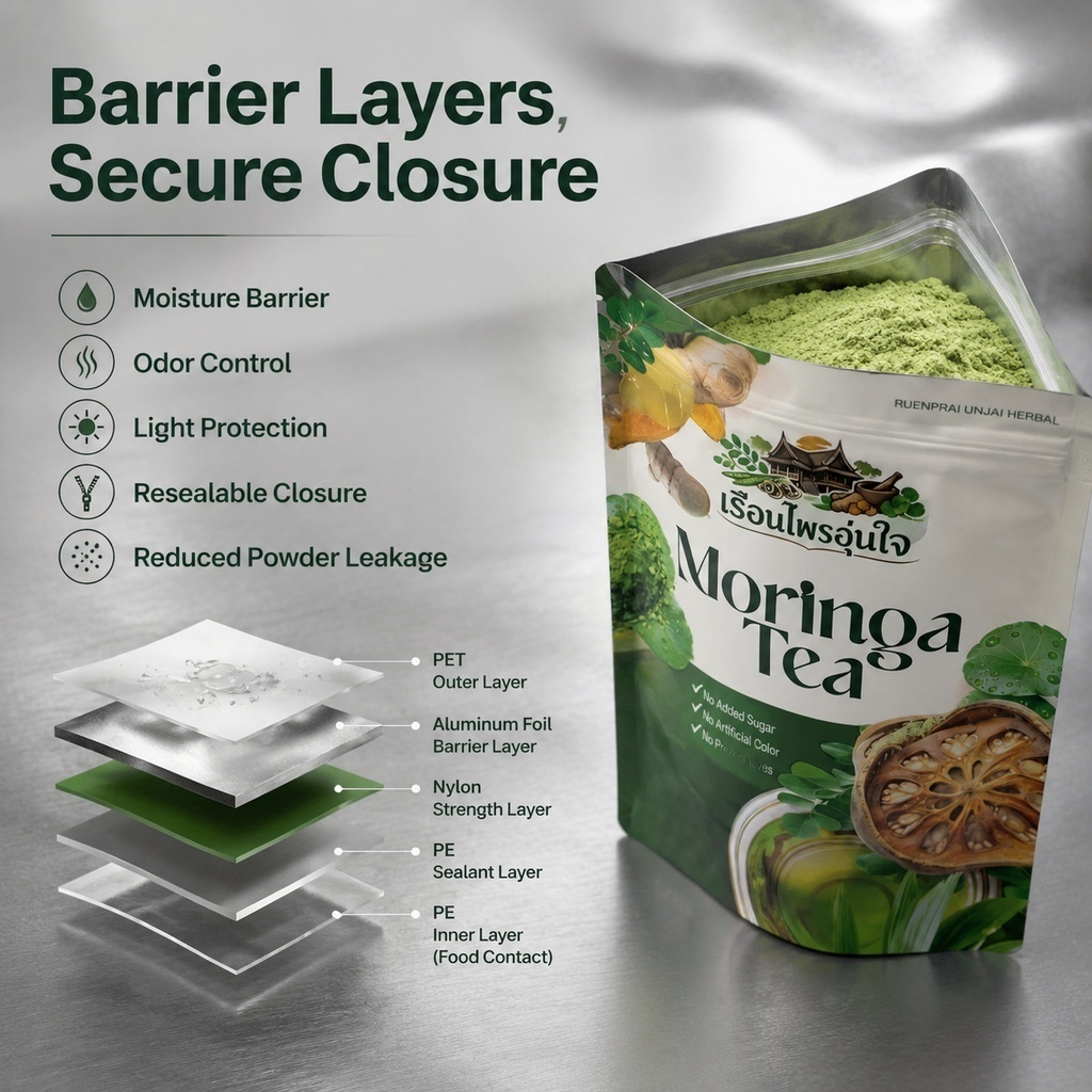 Custom Premium Milk Tea & Beverage Powder Packaging Bags - 图片 3