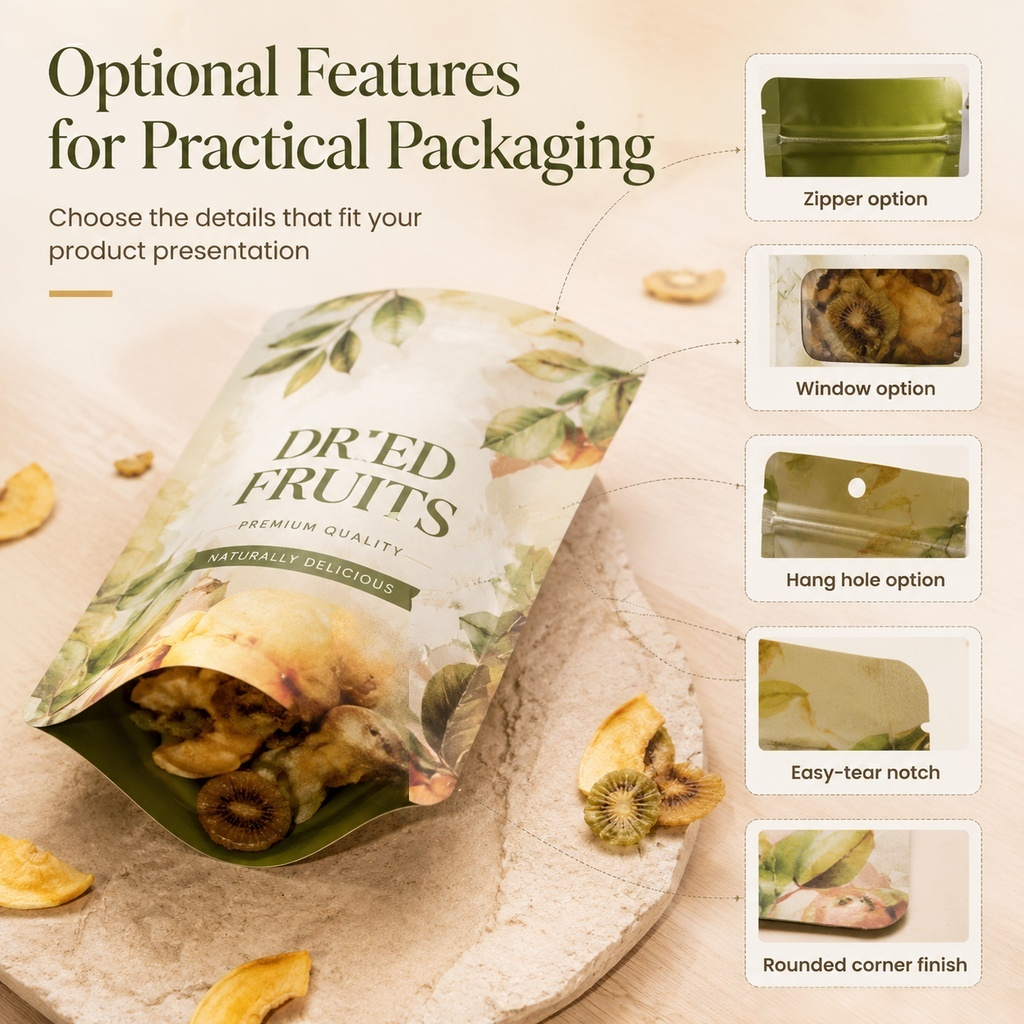 Custom Food-Grade Dried Fruit Packaging Bags - 图片 5