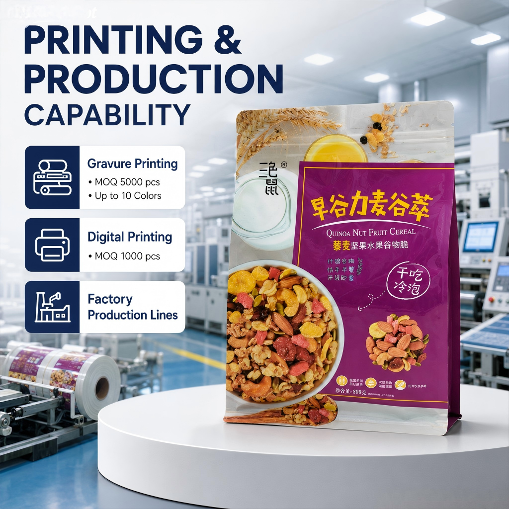 Custom Cereal Packaging Pouches & Oatmeal Bags Wholesale - 图片 5