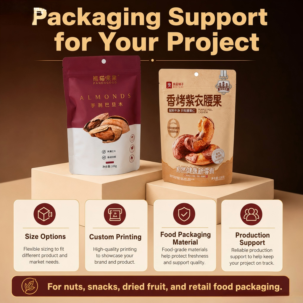 Custom Nut Packaging Pouches & Snack Bags Wholesale - 图片 5
