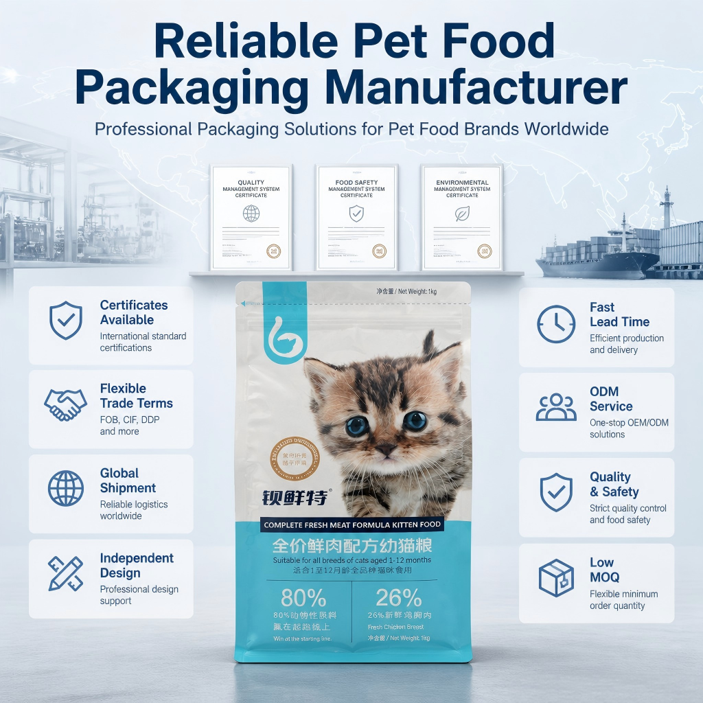 Custom Cat Food Packaging Bags & Pet Treat Pouches Wholesale - 图片 4