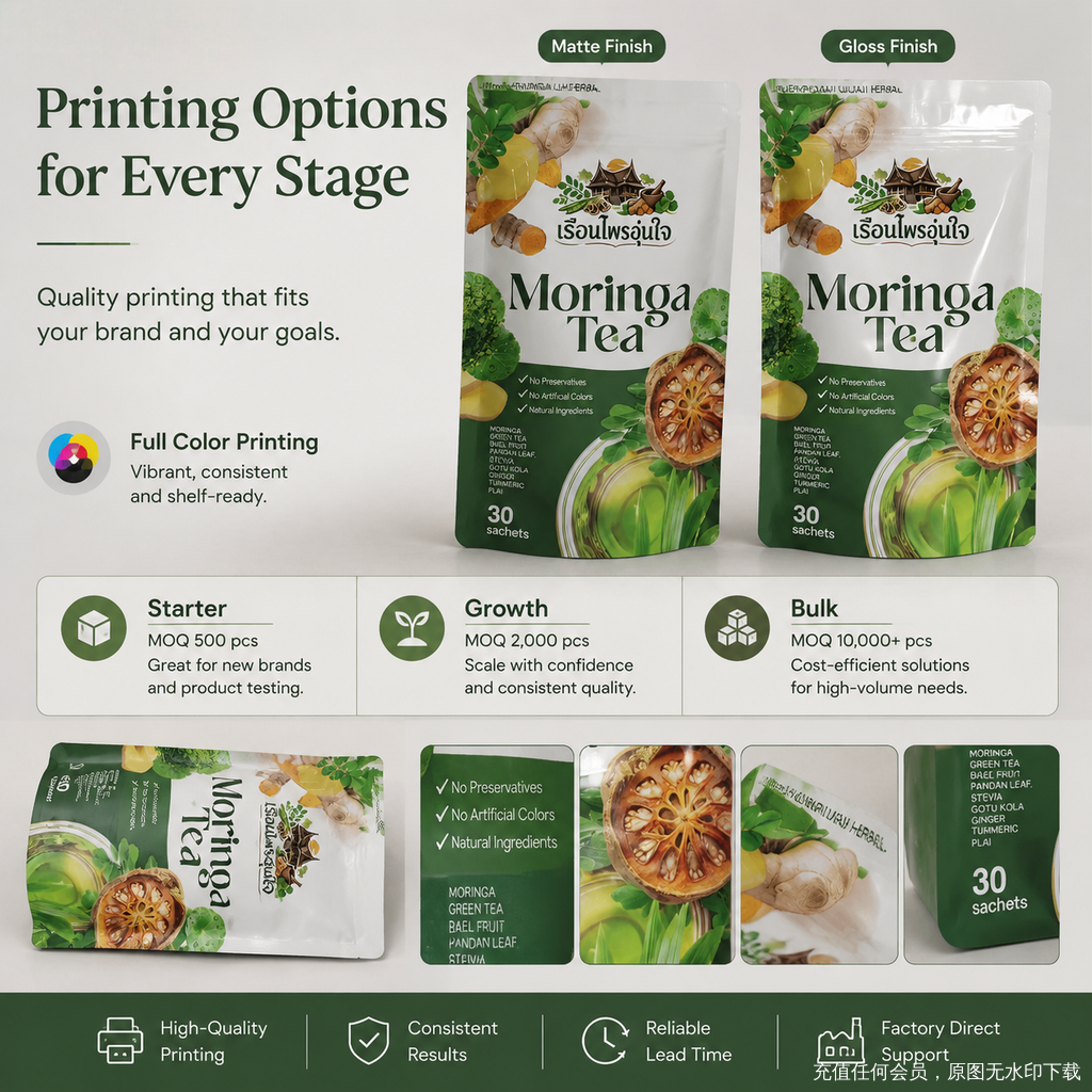 Custom Premium Milk Tea & Beverage Powder Packaging Bags - 图片 4