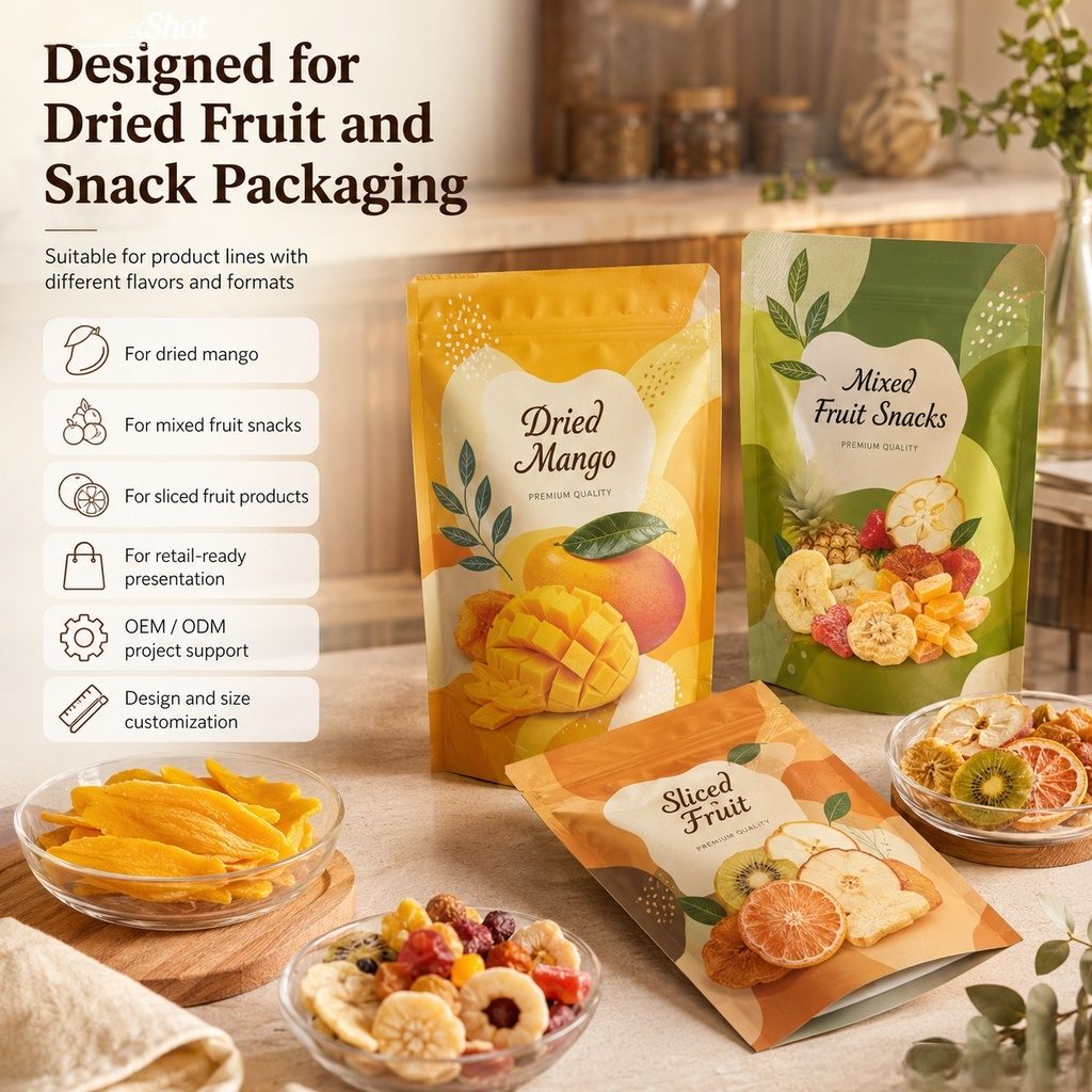 Custom Food-Grade Dried Fruit Packaging Bags - 图片 4