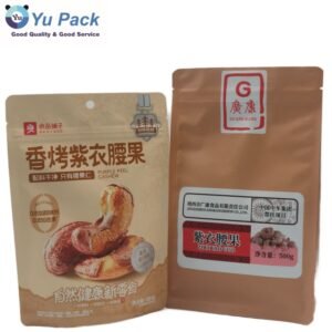 Custom Printed Cashew Nut Stand Up Zipper Pouch for Snack Packaging