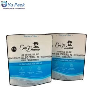 Food Grade Custom Printed Stand Up Pouch with Zipper for Sea Salt Sugar Spice Packaging Moisture Proof Mylar Bag