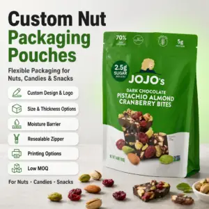 Custom Printing OEM/ODM Heat-sealing Packing Stand up Pouch with Ziplock