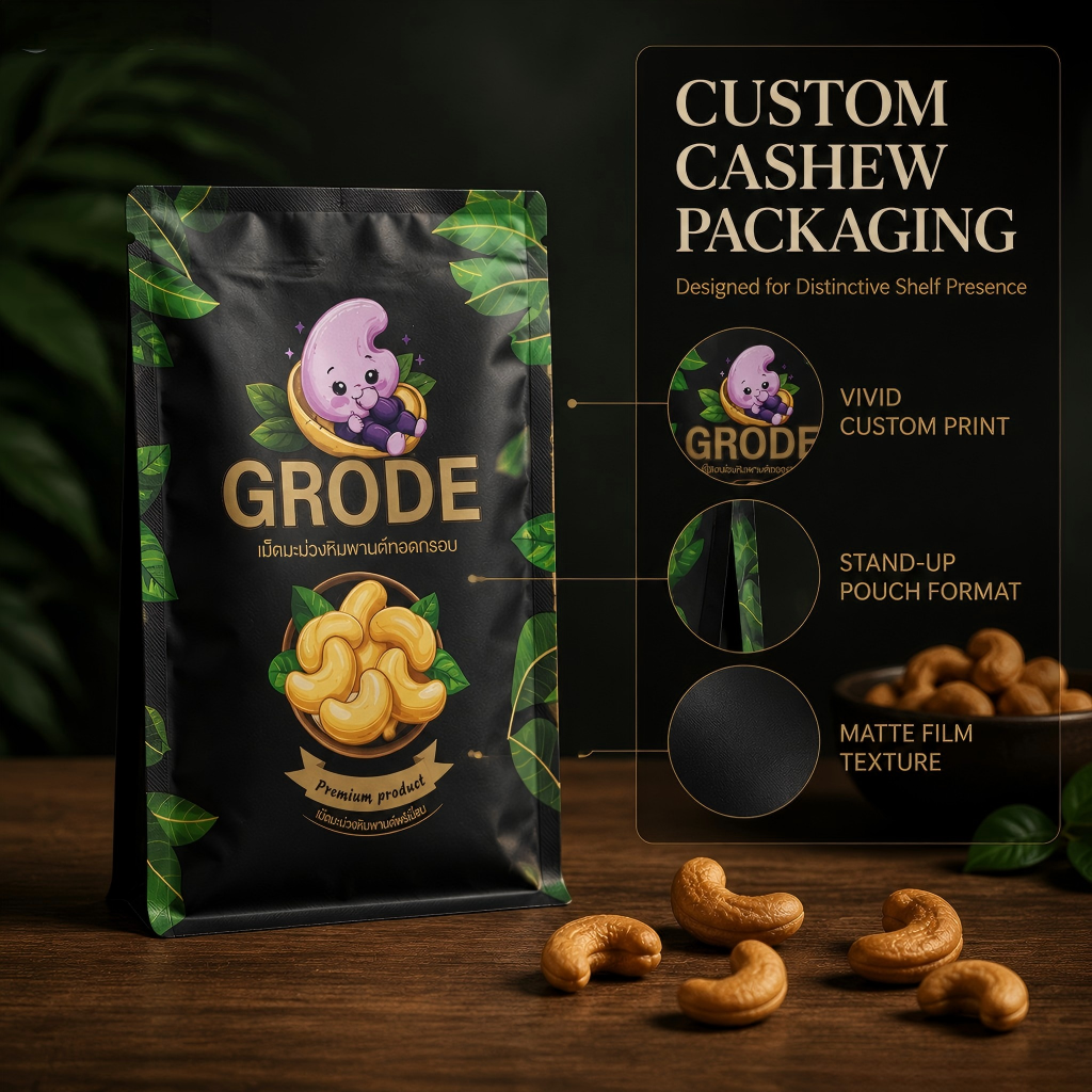Custom Cashew Packaging Bag