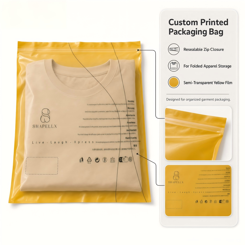 Custom Apparel Packaging Bag