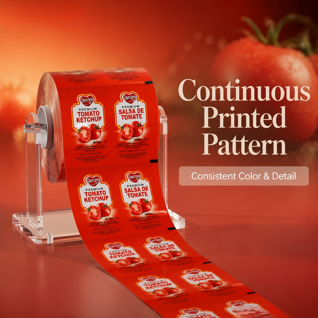 Custom Sauce Packaging Film Roll - 图片 3