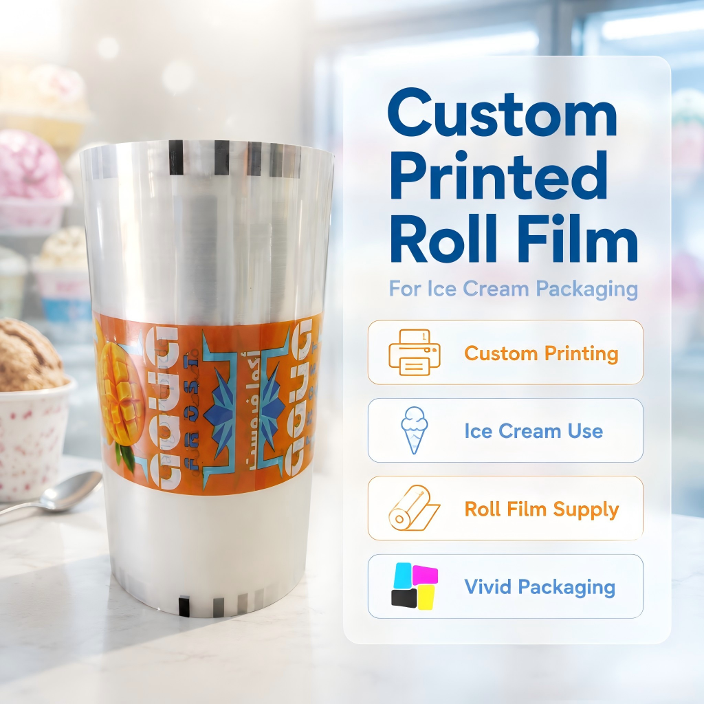 Customized Ice Cream Packaging Film Roll - 图片 2